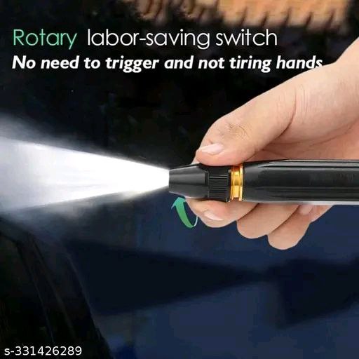 High Pressure Hose Nozzle Water Spray Gun with Connector, Multifunction Adjustable Sprayer Flow for Cleaning Car, Washing Bike, Wash Home and Watering Garden and Plants Portable Direct Metal Water Pen Spray Gun(Without Pipe)