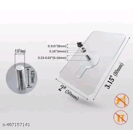 20 Pcs Adhesive Hooks, Detachable Self Adhesive Wall Screw Hooks, Punch-Free Wall-Mounted Screw Hook,Seamless Transparent No Nails Drill Waterproof Hooks for Bathroom, Kitchen, Hooks & Hangers