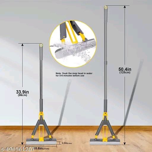 Sponge Mop, Roller Mop Super Absorbent Sponge Mop Refill, Self Squeeze Sponge Mop for Tile Marble Laminate Floor Cleaning